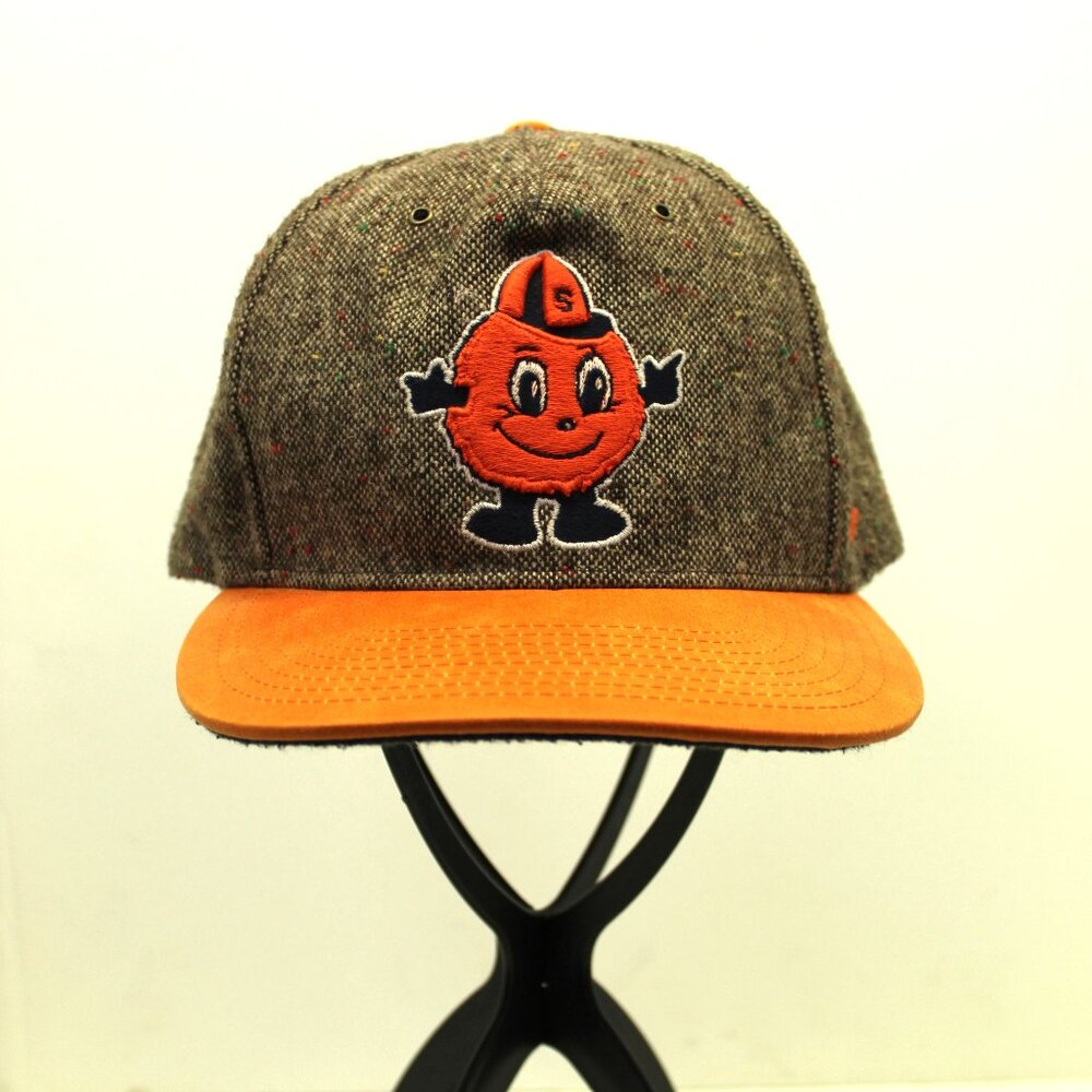 Zephyr Syracuse Orangeman College Hat Brown Tweed Orange Bill Adjustable Strap